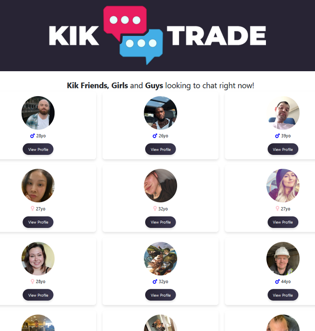 Find kik usernames, kik girls and guys to add as new kik friends!